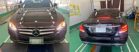 H28　メルセデスベンツ　Ｅクラス　車検（スパークプラグ、ブレーキパッド）