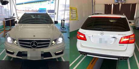 H25 メルセデスベンツ　E63AMGステーションワゴン　車検（オイル交換、ブレーキオイル）