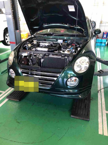 H21　ダイハツ　コペン　オーバーヒート修理