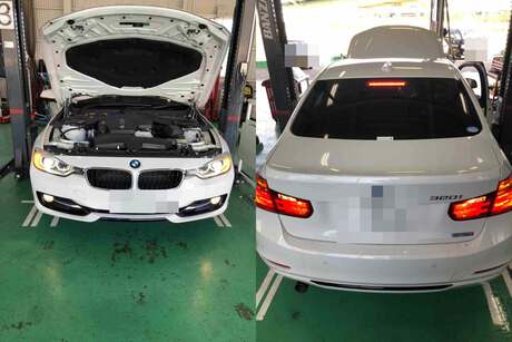 Ｈ26　ＢＭＷ　320i　1年点検（ディスクローター、エアコンフィルター）