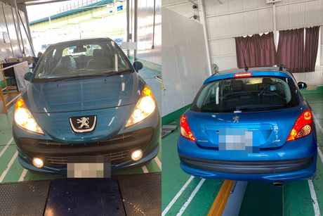 H20　プジョー　207　車検（エンジンオイル、ブレーキオイル、クーラント、ウォッシャー液）