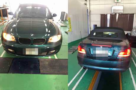 H20　BMW　120i カブリオレ　車検（リヤショックアブソーバ、オイルフィルターハウジング）