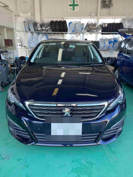 Ｈ29　プジョー308　車検（ディスクローター、ブレーキパッド）