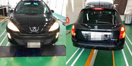 H22　プジョー308　車検整備