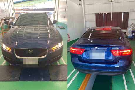 H27　ジャガーＸＥ　車検（バッテリー、エアコンフィルター）