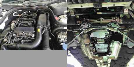 H24　メルセデスベンツ　Ｅ250ＣＧ　エンジンオイル漏れ