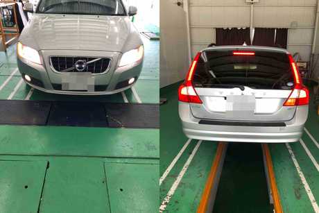 H22　ボルボ　V70　車検（ブレーキパッド、エアコンフィルター、エンジン下回り洗浄）