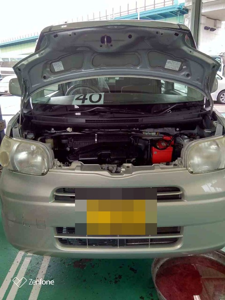 H21　ダイハツ　タント　オーバーヒートのチェックランプ点灯