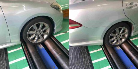 H21　トヨタ　クラウン　リヤブレーキ引きずり（リヤキャリパースライドピンが固着）