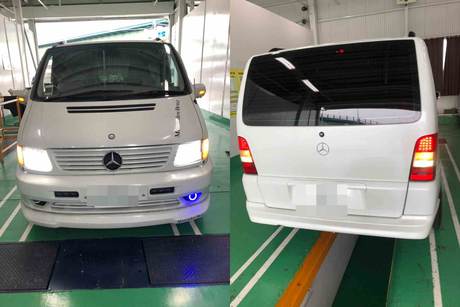 Ｈ13　メルセデスベンツ　Ｖ230　車検整備（ブレーキホース、スパークプラグ、ショックアブソーバ、エアコンフィルター）