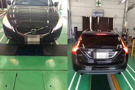 H23　ボルボ　V60　車検（ウォッシャーレベル警告灯、冷却水レベル警告灯、水漏れ）