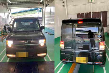 H21　ダイハツ　ムーヴコンテ　車検（O2センサーガラスリペア、エンジンオイル）