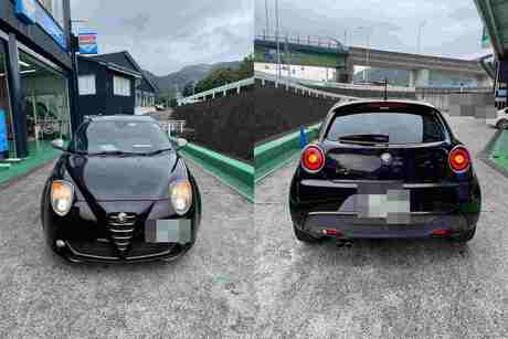 H23　アルファロメオ　ミト　車検（スパークプラグ、ルーフスポイラー板金、オーディオ取り付け）