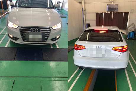 Ｈ27　アウディ　Ａ3　車検（板金修理、オイル交換、ベルハンマー、エアコンフィルター）