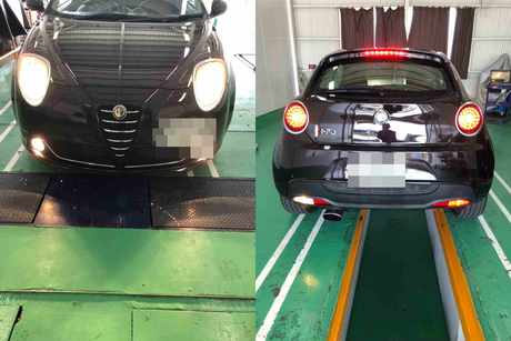 H23　アルファロメオ　車検（足回り異音、アッパーマウント、オイル）