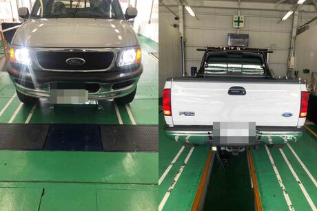 H11　フォード　F150　車検（タイヤ交換、シフトロック不良、ブレーキランプ不灯）