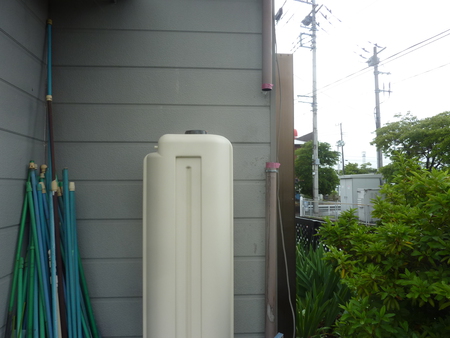 雨水貯蓄タンク取り付け