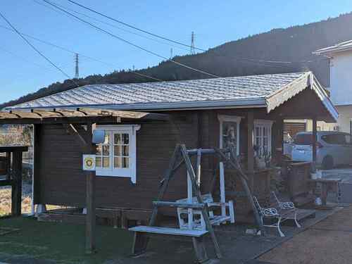 朝のログ屋根