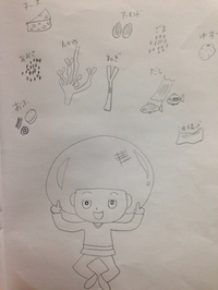 ラフを描いてます