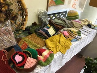 手編み小物　展示中！