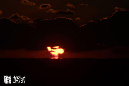 6日の夕陽