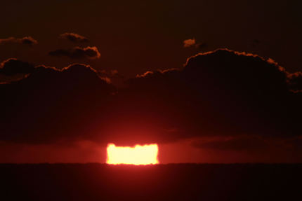 6日の夕陽