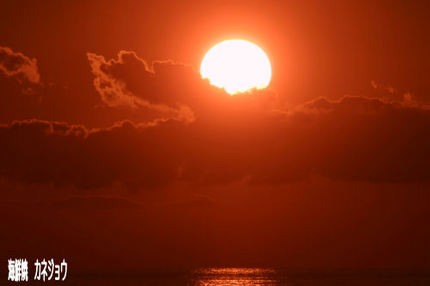 １０日の夕陽