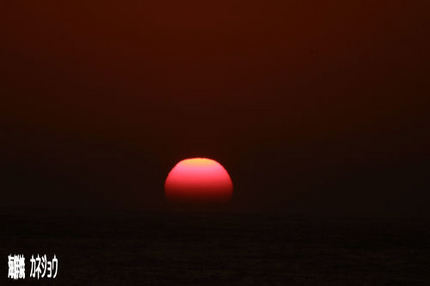 12日の夕陽