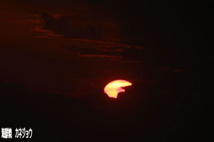 25日の夕陽