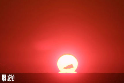 １月6日の夕陽