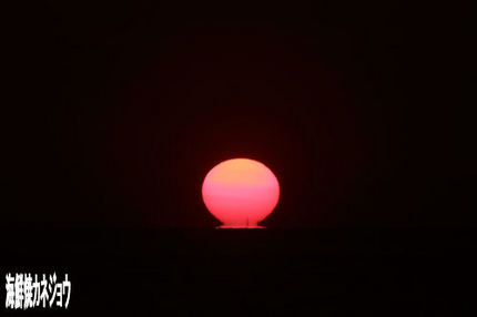 １０日の夕陽