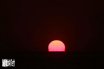 １０日の夕陽