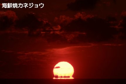 １９日の夕陽３