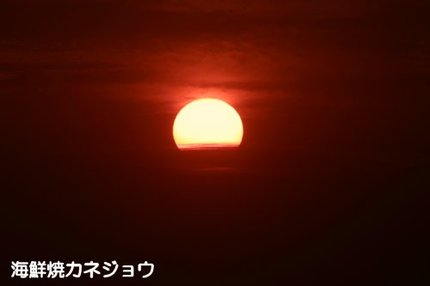 ２７日の夕陽