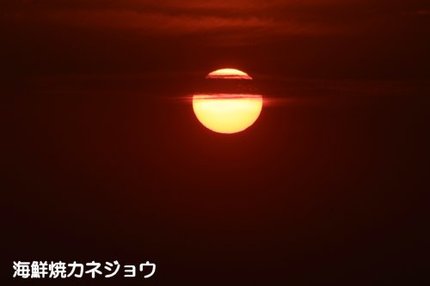 ２７日の夕陽