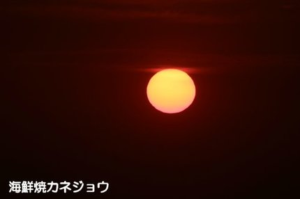 ２７日の夕陽