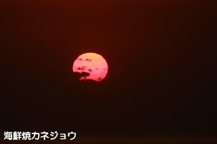 ２７日の夕陽