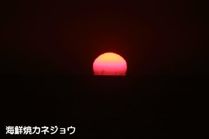 ２８日の夕陽