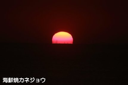 ２８日の夕陽
