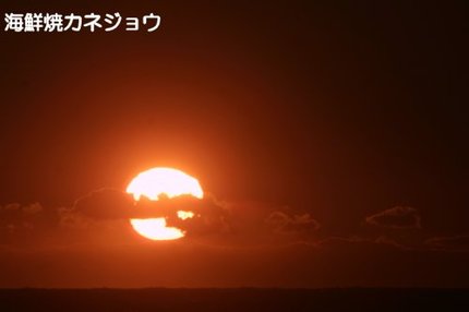 ６日の夕陽