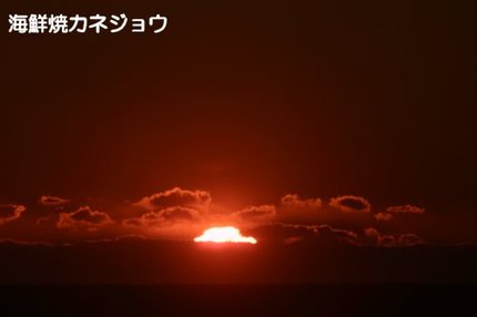 ６日の夕陽