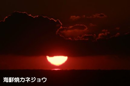 西伊豆の夕陽１７日１