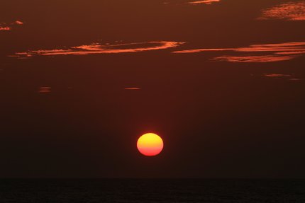 １５日の夕陽