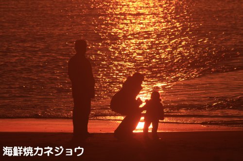 クリスタルビーチ夕景