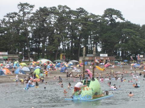 今日の海水浴場（へだ御浜海水浴場）