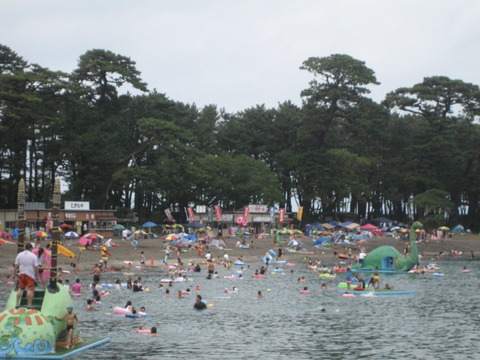 今日の海水浴場（へだ御浜海水浴場）