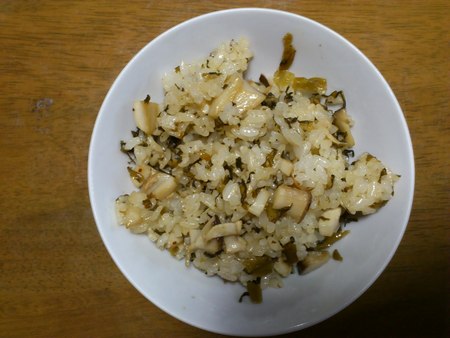 高菜とエリンギの混ぜご飯