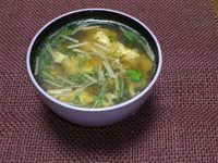 きのこミックスと生姜の卵スープ