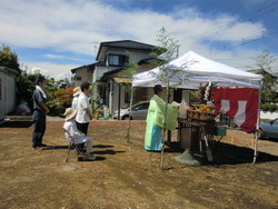快晴での地鎮祭