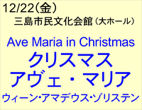 12/22 ウィーン・アマデウス・ゾリステン　クリスマス・アヴェ・マリア